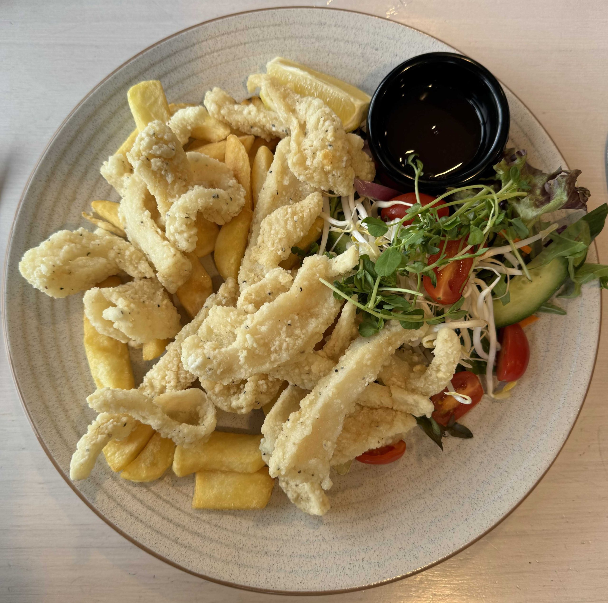 Gluten Free Salt and Pepper Squid at Illawarra Yacht Club